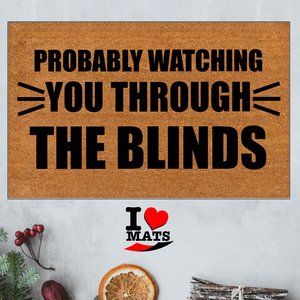 probably Watching Doormat, Monogram Rug, Funny Entry Doormats